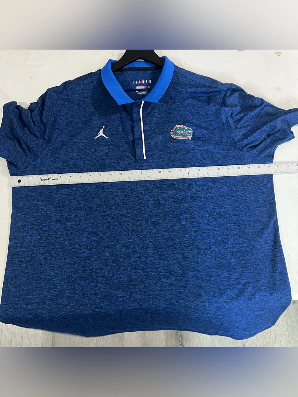 Jordan Florida Gators Polo Shirt Mens XXL Heathered Blue Standard Fit